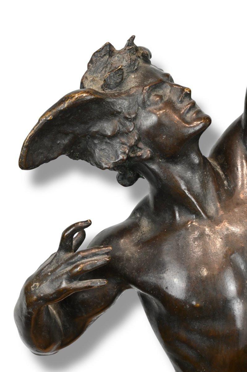 Emilio Bisi - Figurine en Bronze Représentant un Archer - Début du XXe siècle-photo-4